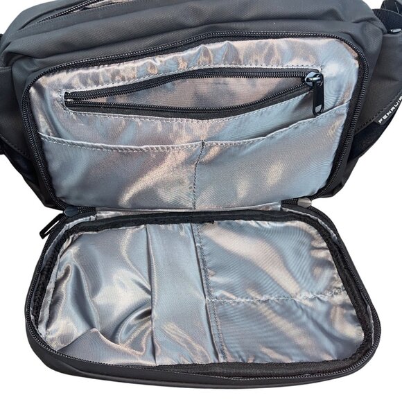 Fenruien Anti-Theft Sling Bag With USB Charging Port For Men Black Size M - New - Picture 12 of 15